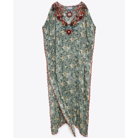 ZARA Embroidered Tunic Dress Limited New - Picture 10 of 11